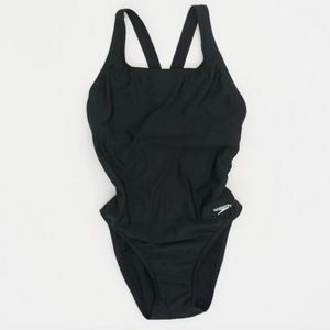 Speedo Moderate Ultraback Powerflex Women's One Piece Swimsuit Black NWT size 8